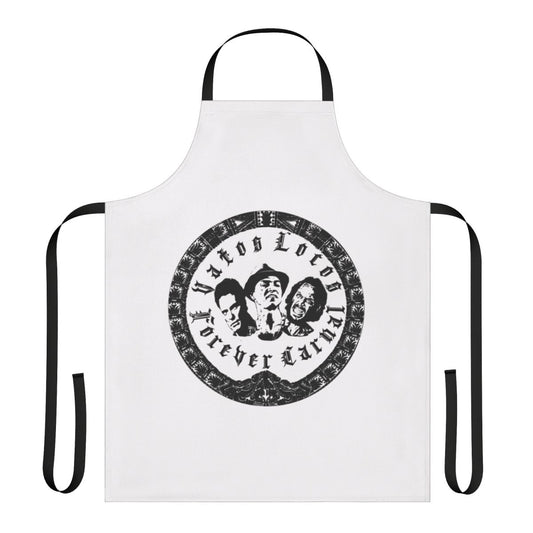 Vatos Locos-inspired apron with graffiti-style design