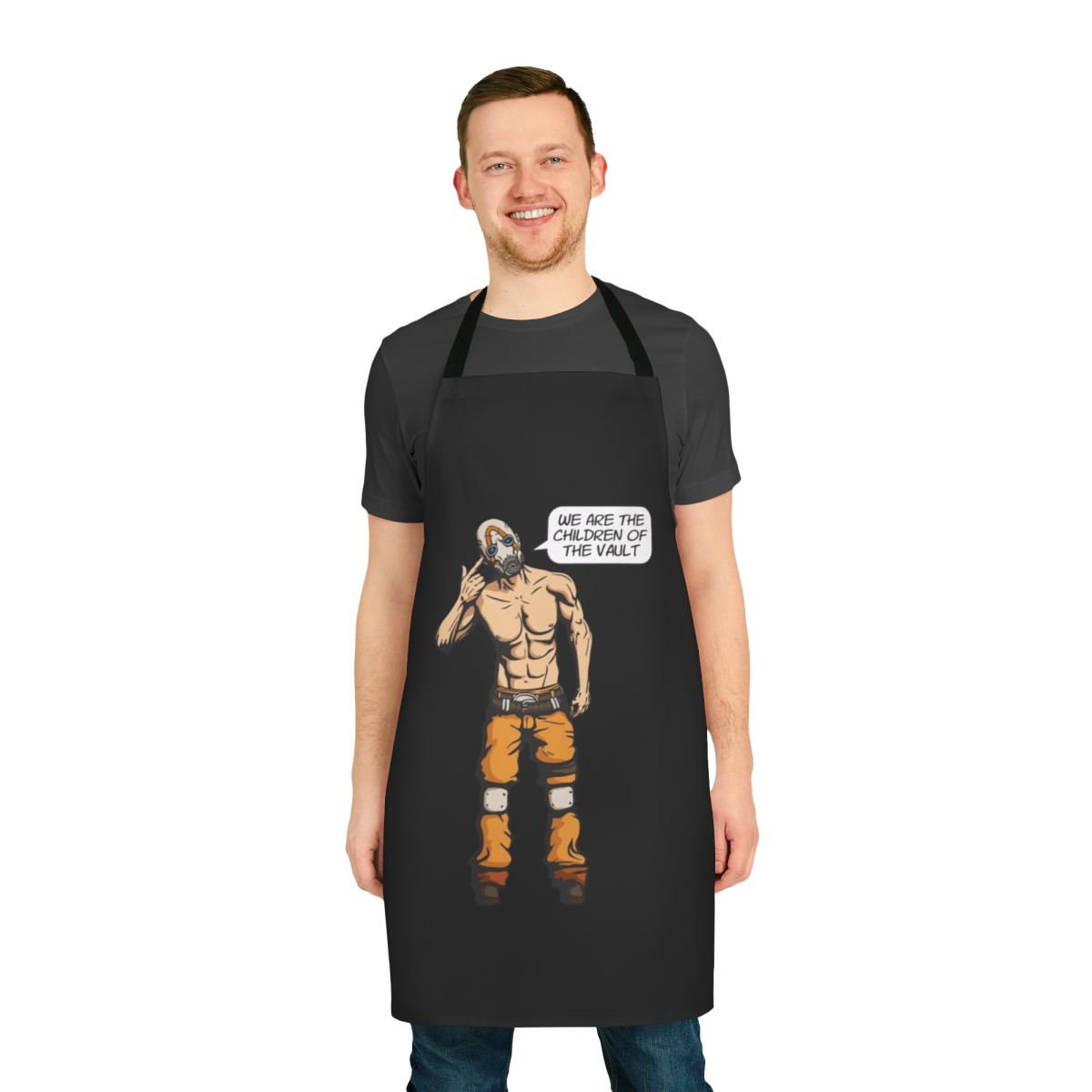 Vault Dweller themed apron featuring Borderlands fan art