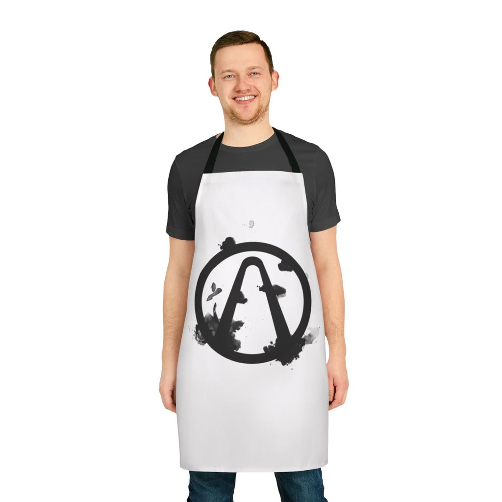 Vault logo black apron with Borderlands game design
