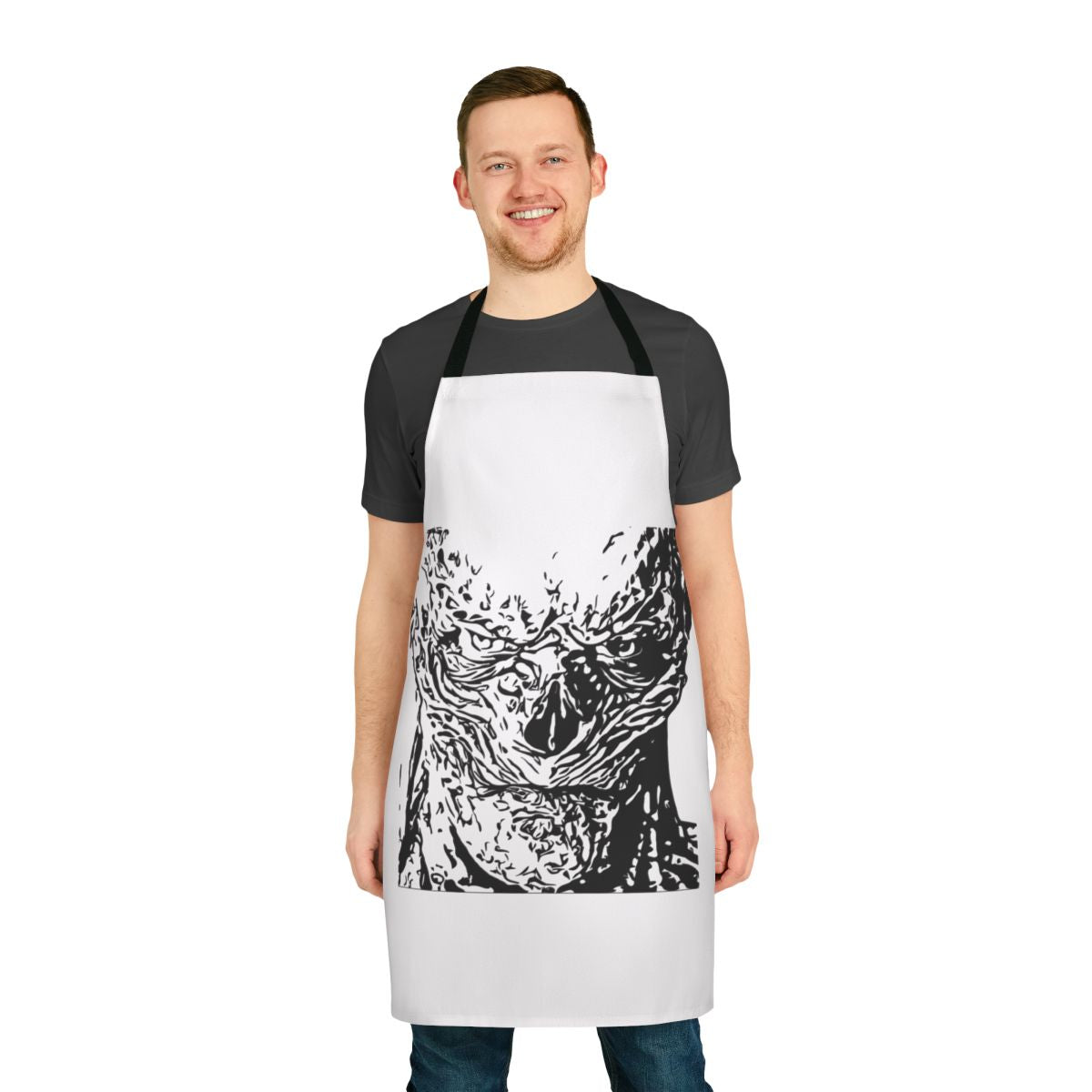 Vecna-themed kitchen apron featuring the iconic Stranger Things villain