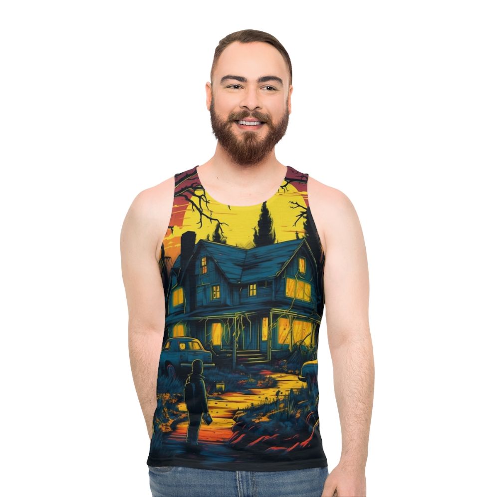 Vecna Manor Unisex Tank Top featuring Stranger Things inspired design
