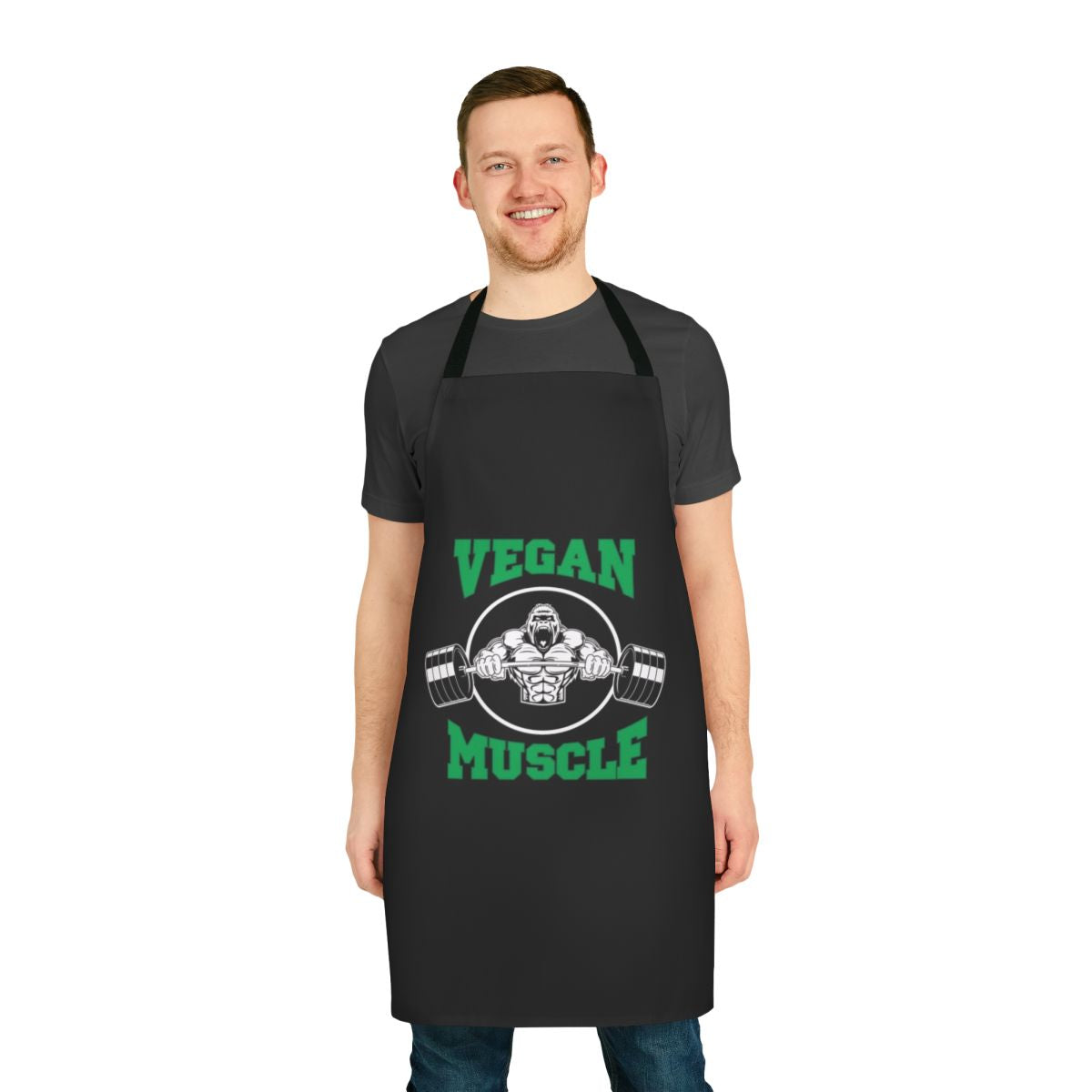 Vegan apron featuring a plant-based design for a healthy, compassionate lifestyle