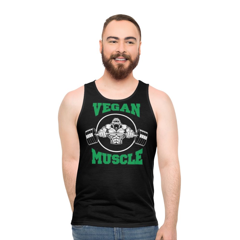 Vegan muscle gym unisex tank top