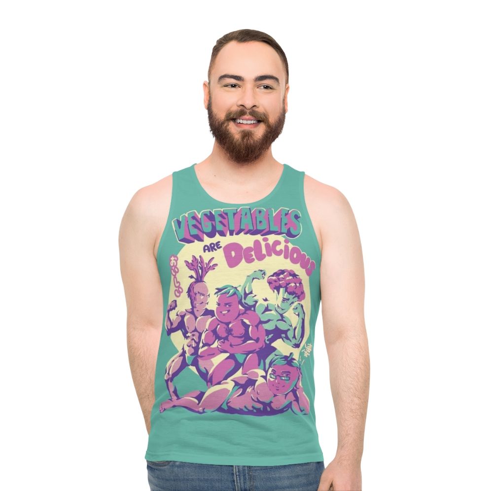 Vegetables Are Delicious Graphic Unisex Tank Top