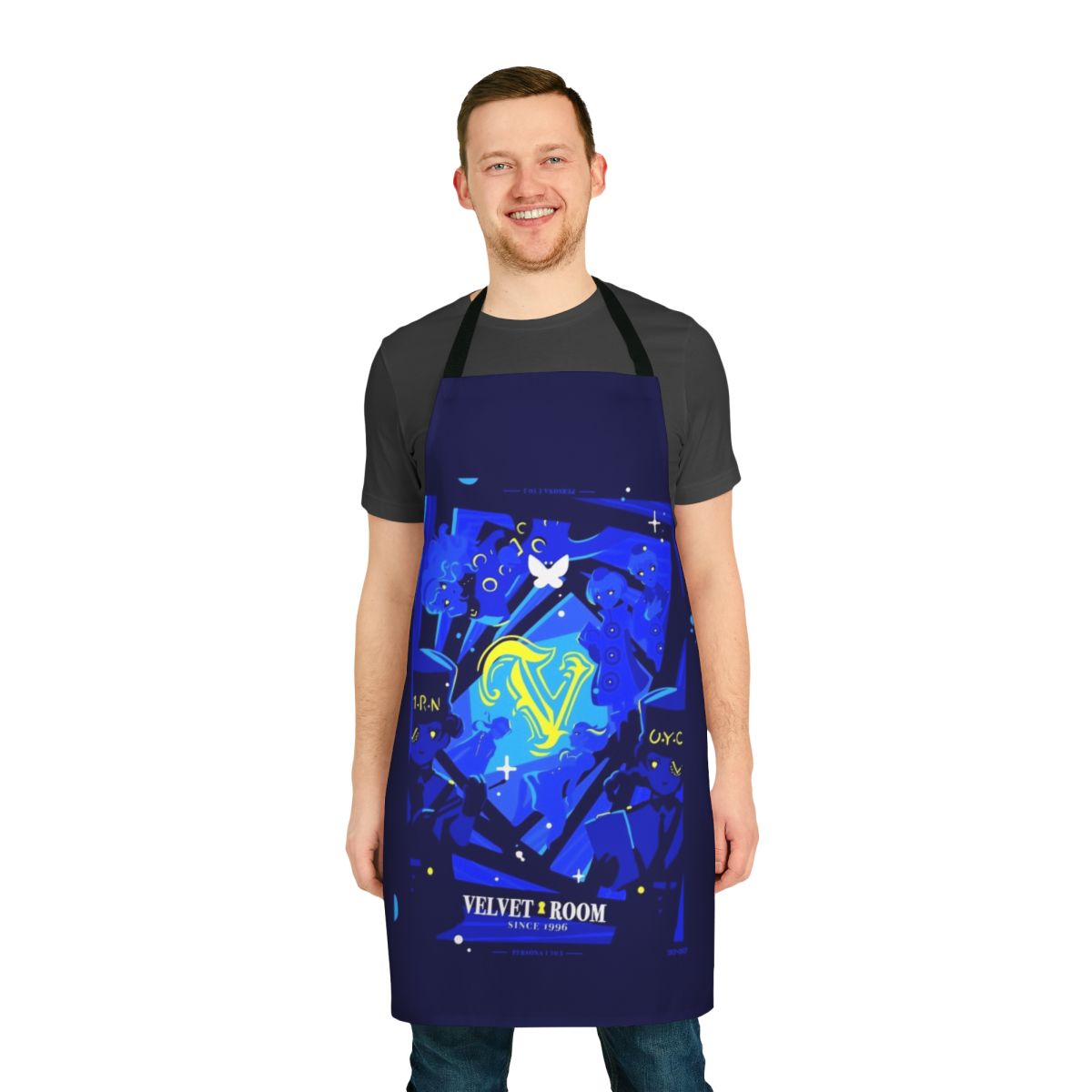 Velvet Room inspired apron with Persona 5 design