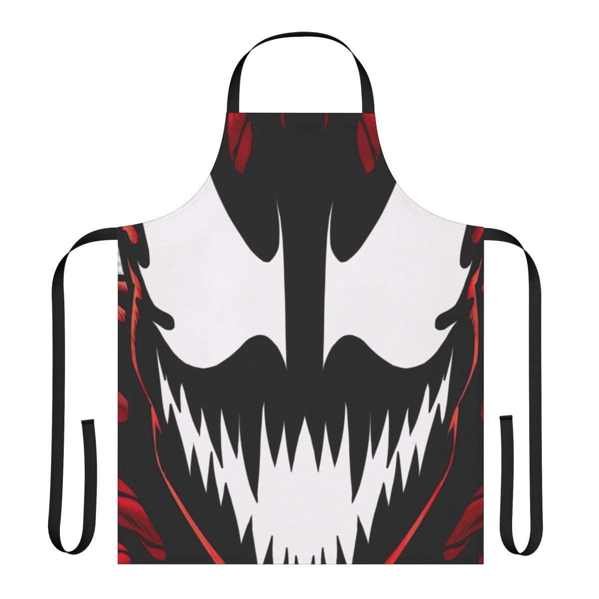 Stylized apron featuring Venom and Carnage characters from the Marvel universe