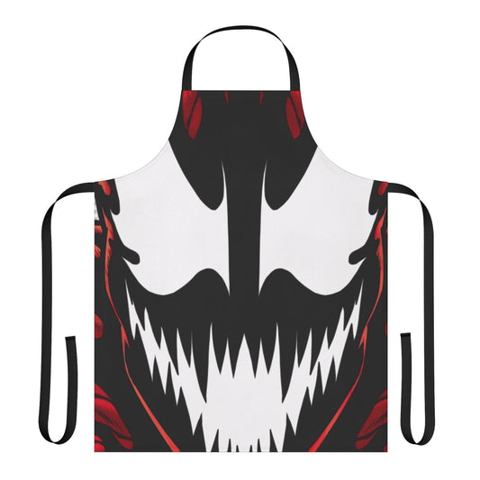 Stylized apron featuring Venom and Carnage characters from the Marvel universe
