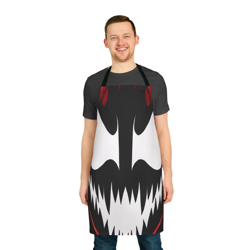Stylized apron featuring Venom and Carnage characters from the Marvel universe