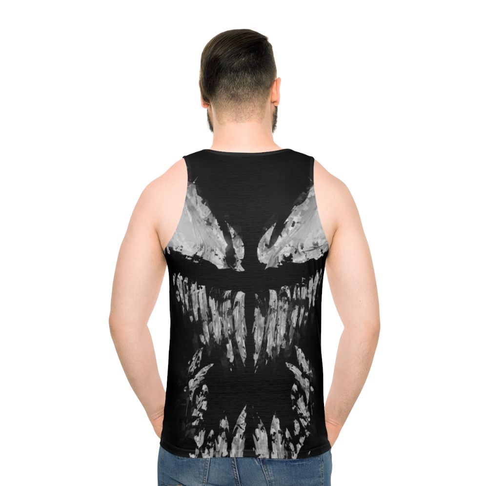 Venomous symbiote graphic on a unisex tank top