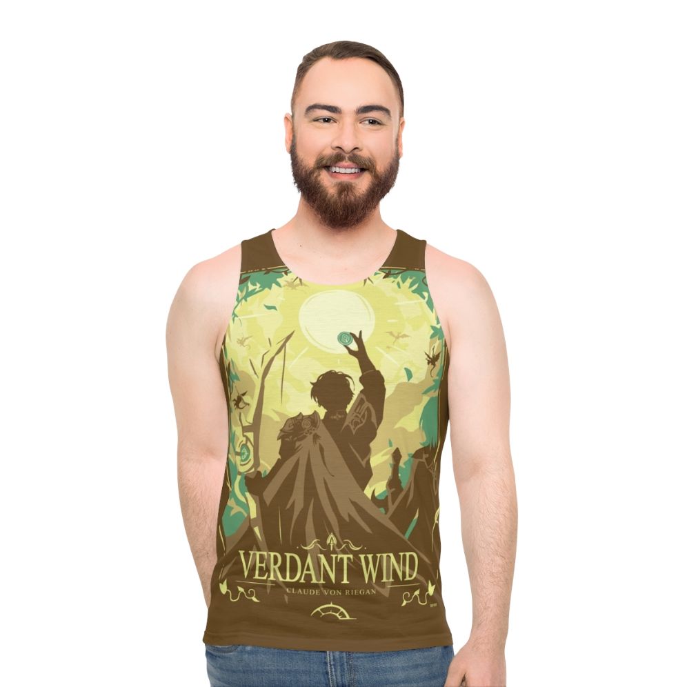Unisex fire emblem three houses tank top with verdant wind design