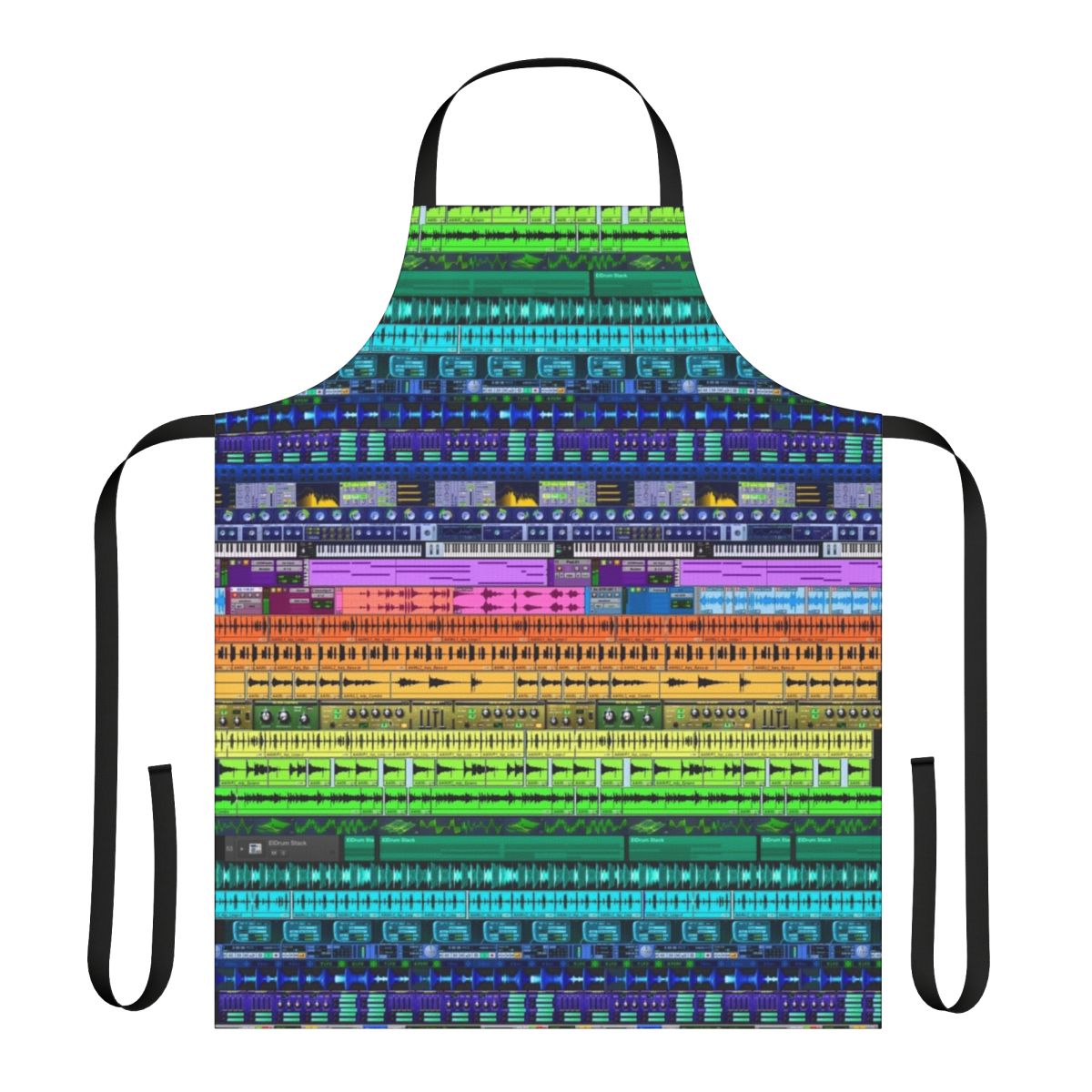 Apron featuring a music production-inspired design for producers and audio engineers