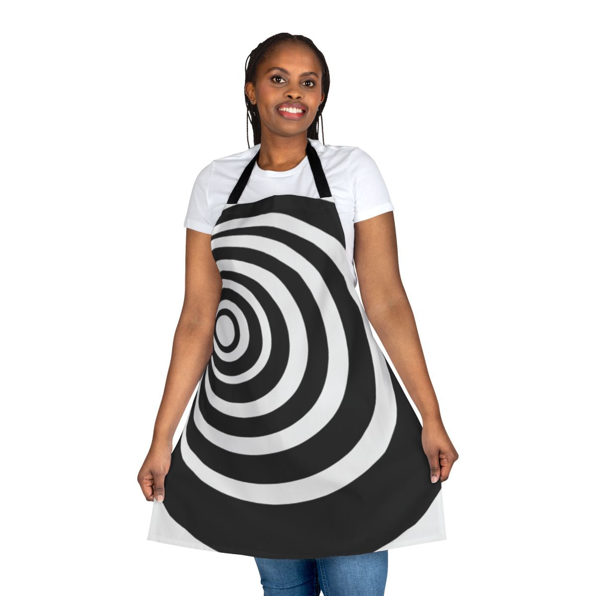 A colorful and multifunctional center apron for a variety of uses in the kitchen, garden, or craft room.