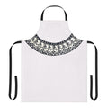 Circle-shaped apron with colorful, unique patterns