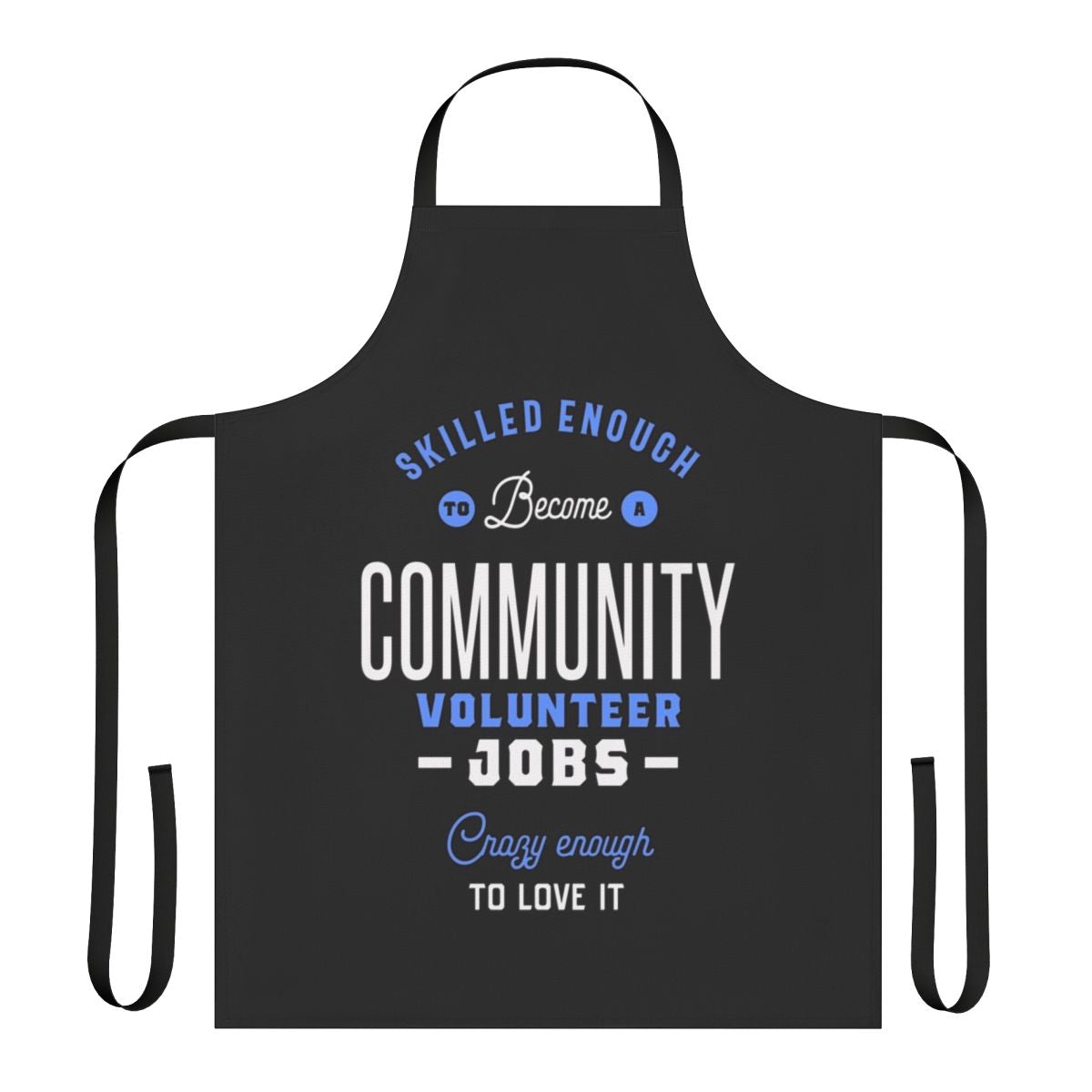 Community volunteer wearing a durable, professional-looking apron for their work