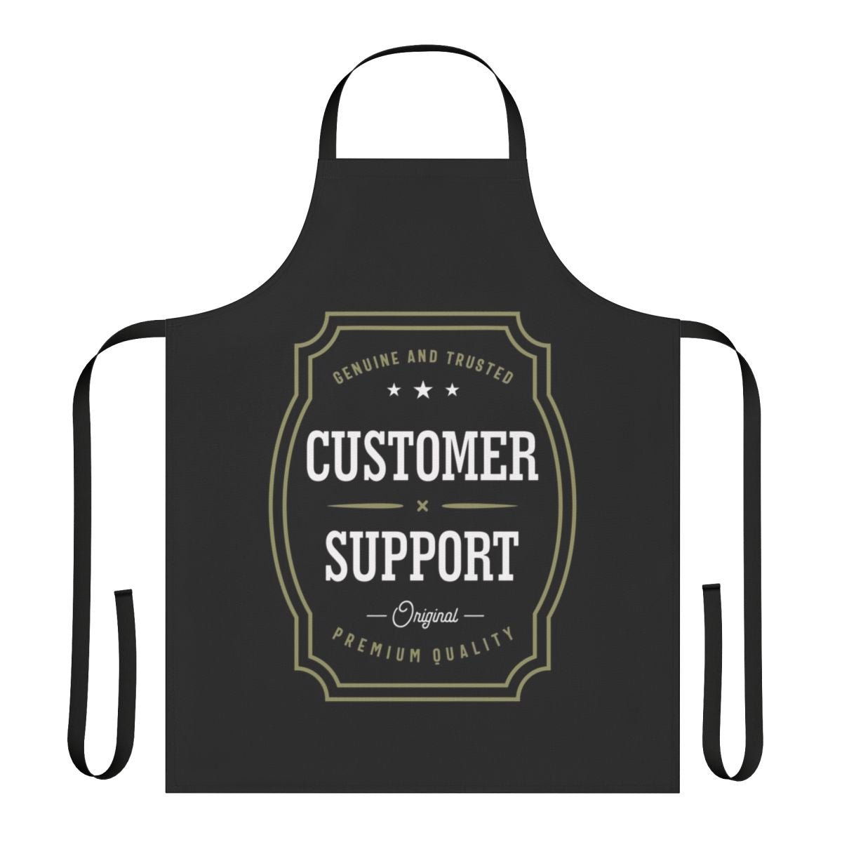 A durable, high-quality apron designed for customer support professionals.