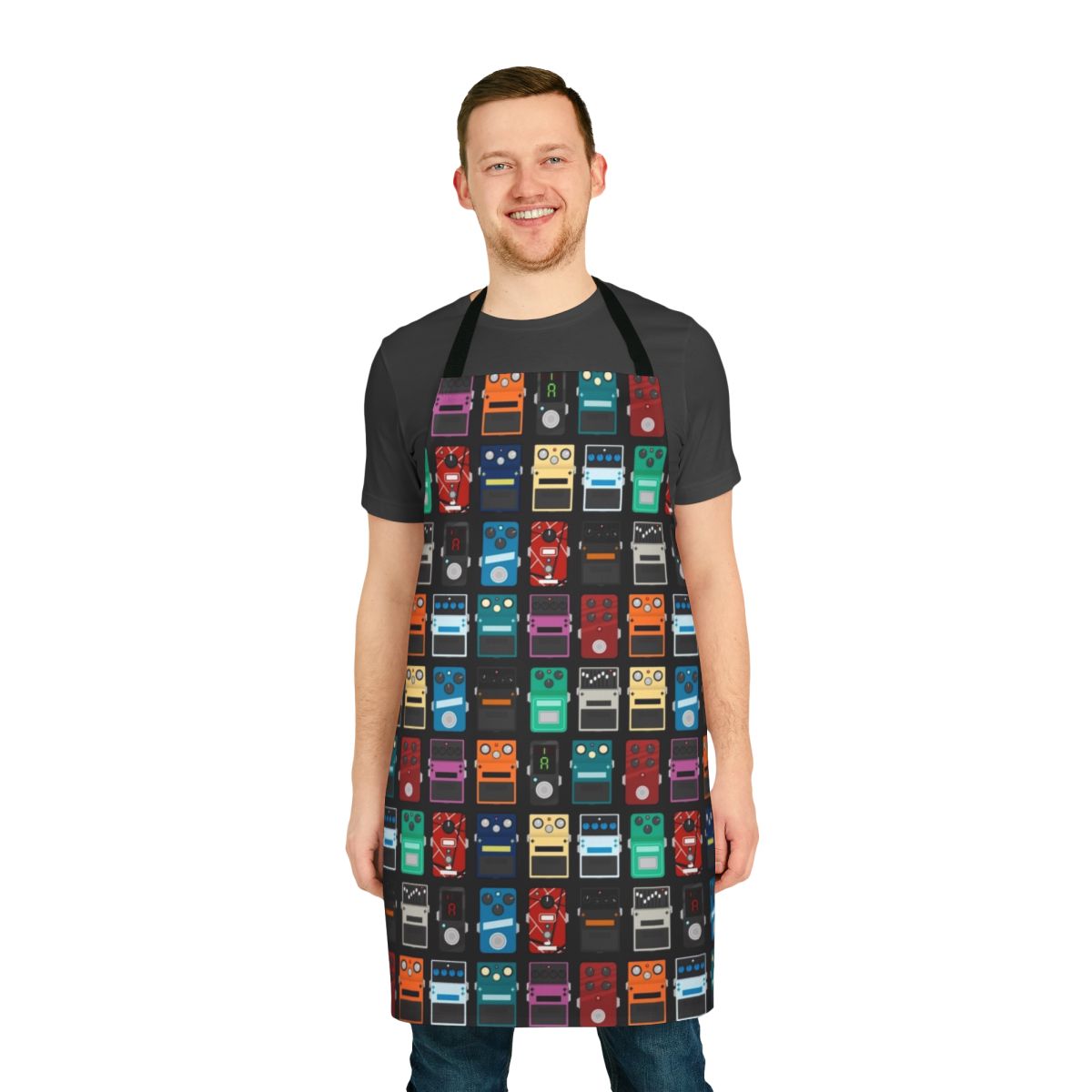 Pedal board apron for organizing and protecting guitar effects pedals on a pedalboard