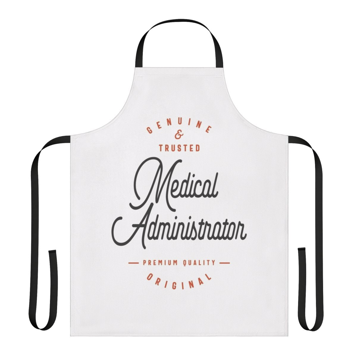 Photograph of a high-quality medical administrator apron for professional workwear