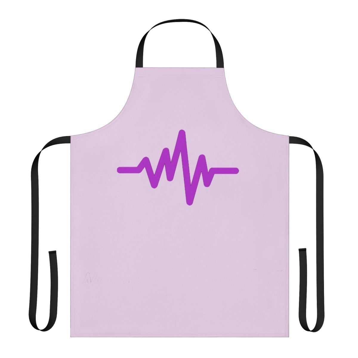 Music-themed apron with various art and design elements