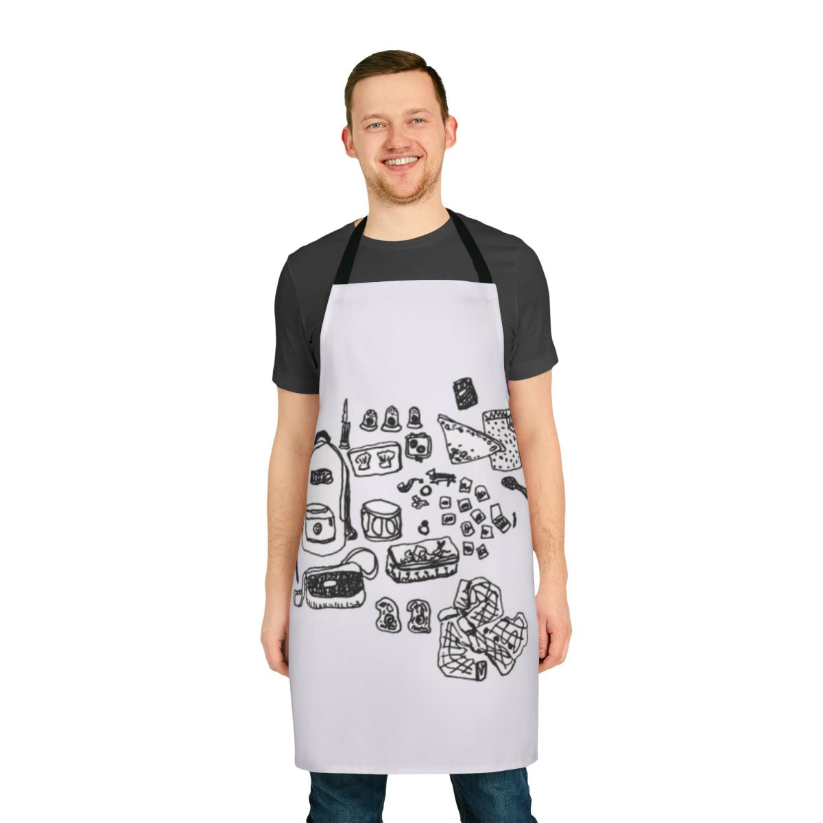 Person wearing a durable, stylish apron for outdoor activities