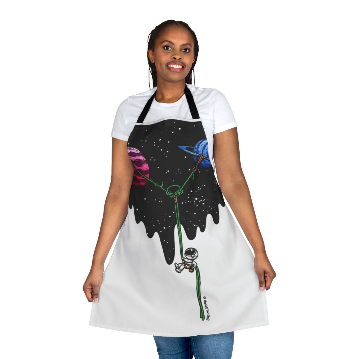 Climber wearing a rock climbing apron while free climbing outdoors