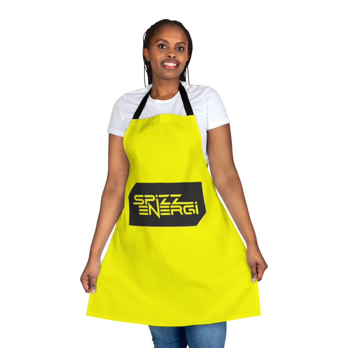 Spizzenergi-inspired apron with punk-rock design