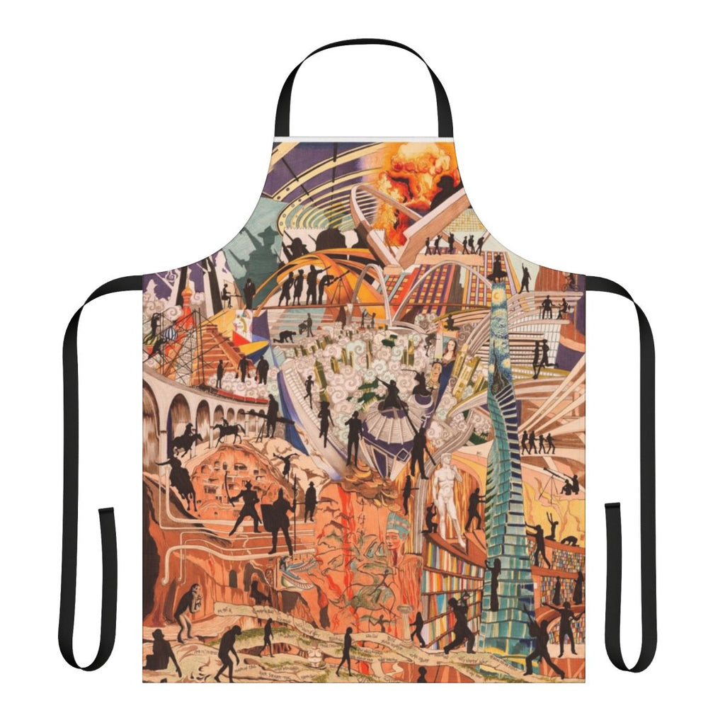 A stylish and durable apron featuring a toolmaker silhouette, perfect for creative professionals and DIY enthusiasts.