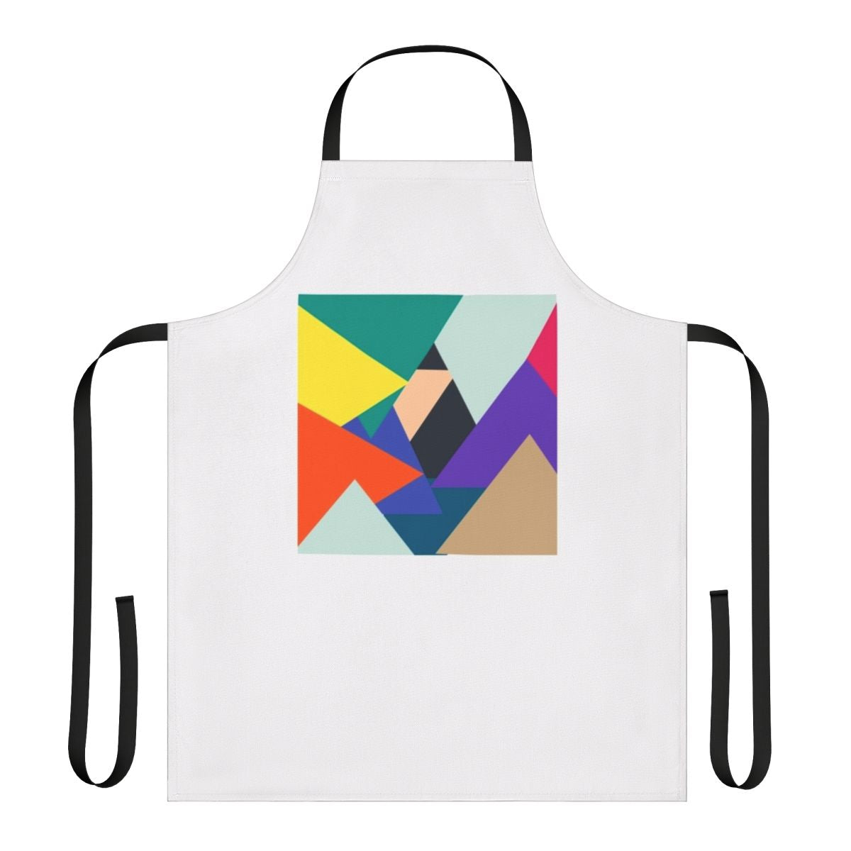 Triangular apron with text 'truth, hobbies, attitude'