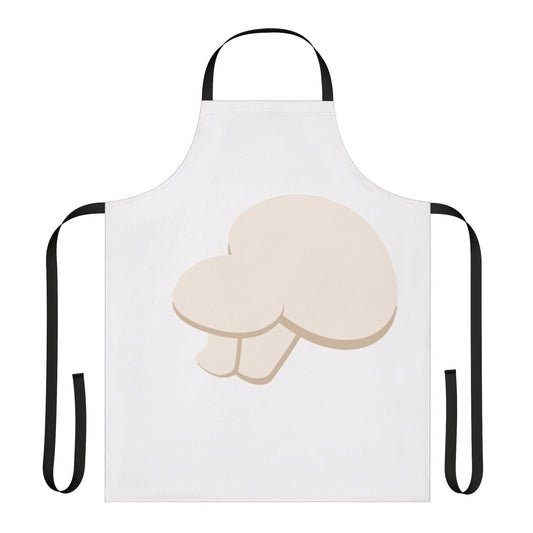 A colorful apron featuring a vegetable design, perfect for the kitchen.
