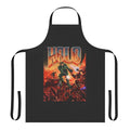 A vibrant apron featuring a Halo game-inspired design, perfect for protecting your clothing while cooking or gaming.