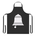Stylish white apron with a bell-shaped design, perfect for the kitchen