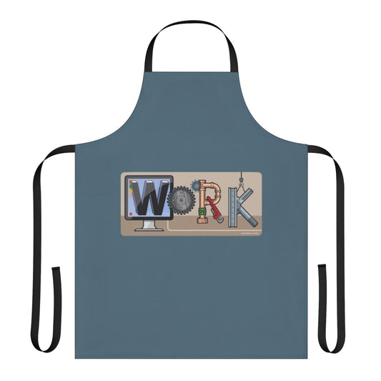 A durable work apron suitable for a variety of occupations, including computer repair, plumbing, and construction.