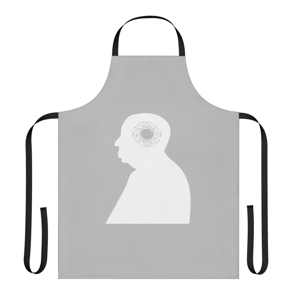 Stylish apron featuring the iconic Vertigo logo and Alfred Hitchcock's name, perfect for fans of the classic film.