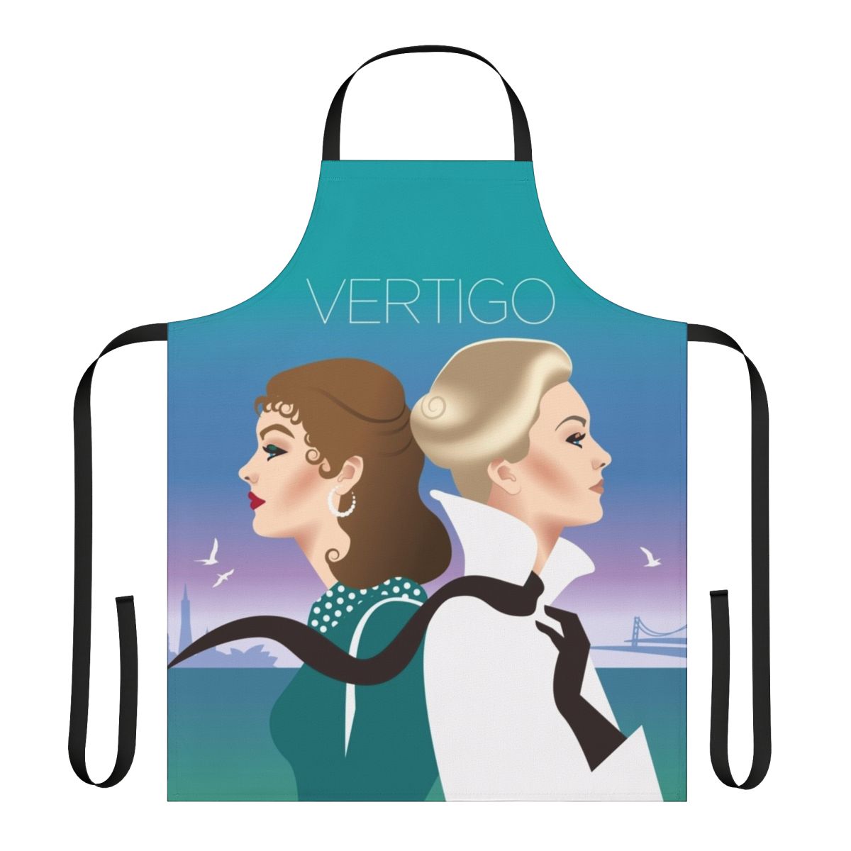 Vertigo movie-inspired apron designed by Alejandro Mogolloart