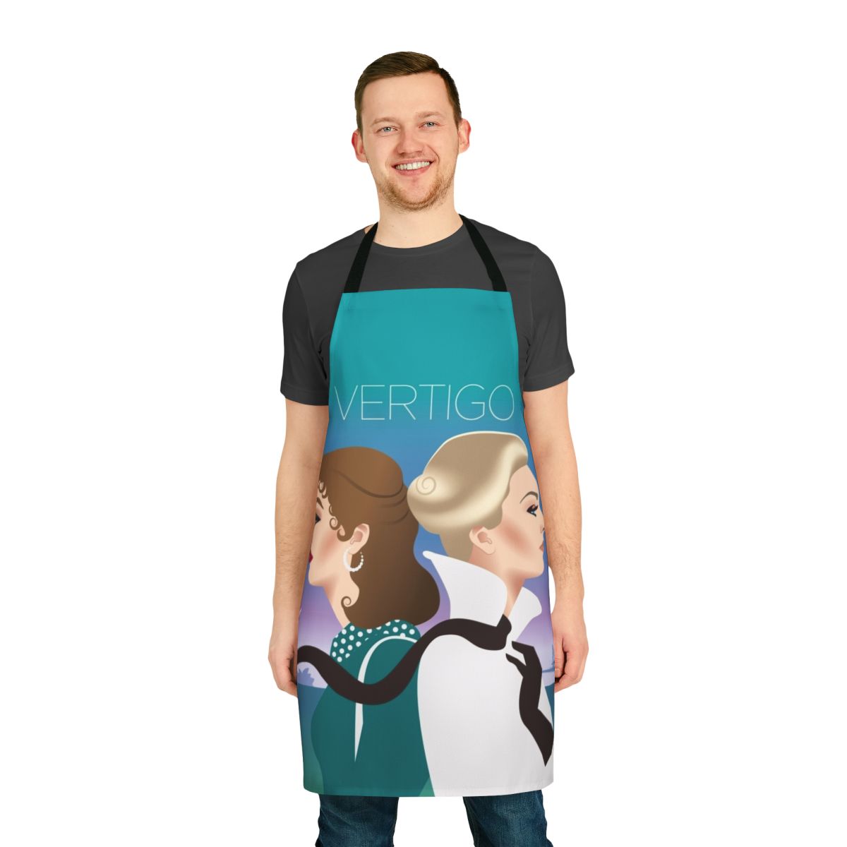 Vertigo movie-inspired apron designed by Alejandro Mogolloart