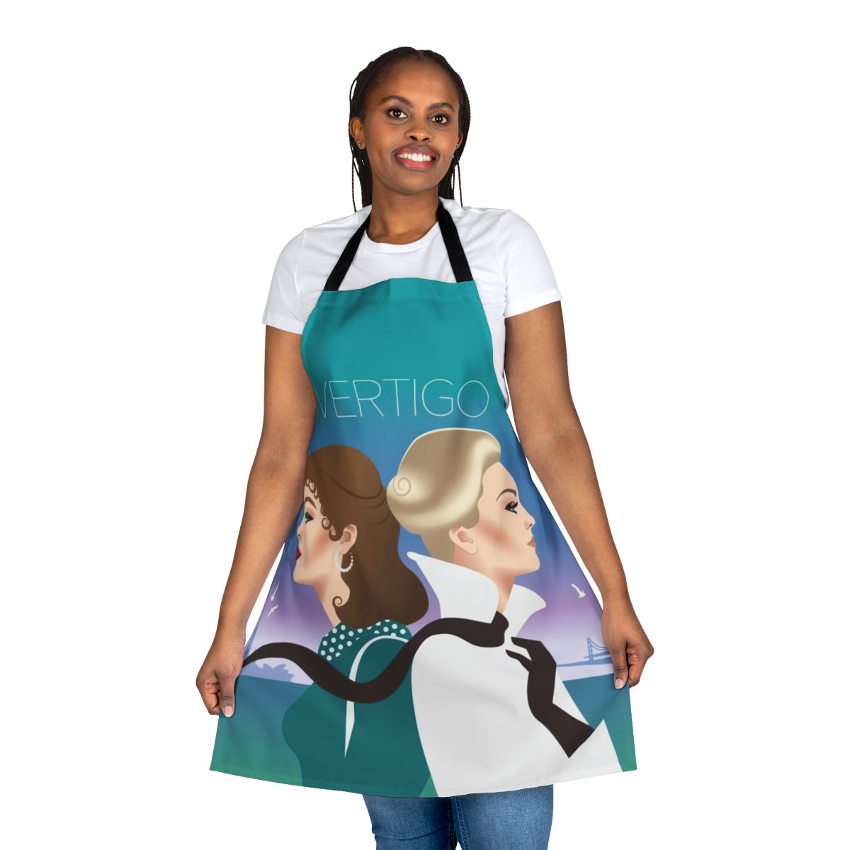 Vertigo movie-inspired apron designed by Alejandro Mogolloart