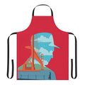 Vertigo-inspired minimalist movie art apron for cinephiles and home cooks