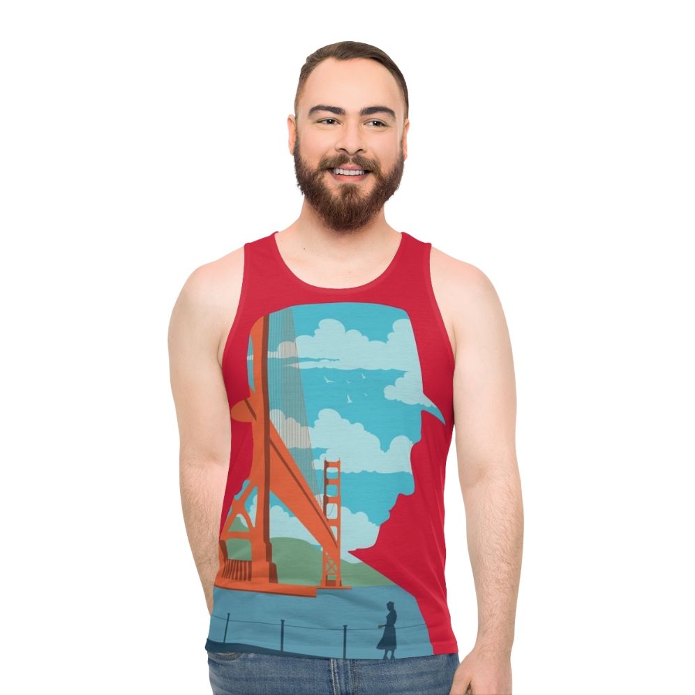 Vertigo movie inspired minimalist unisex tank top