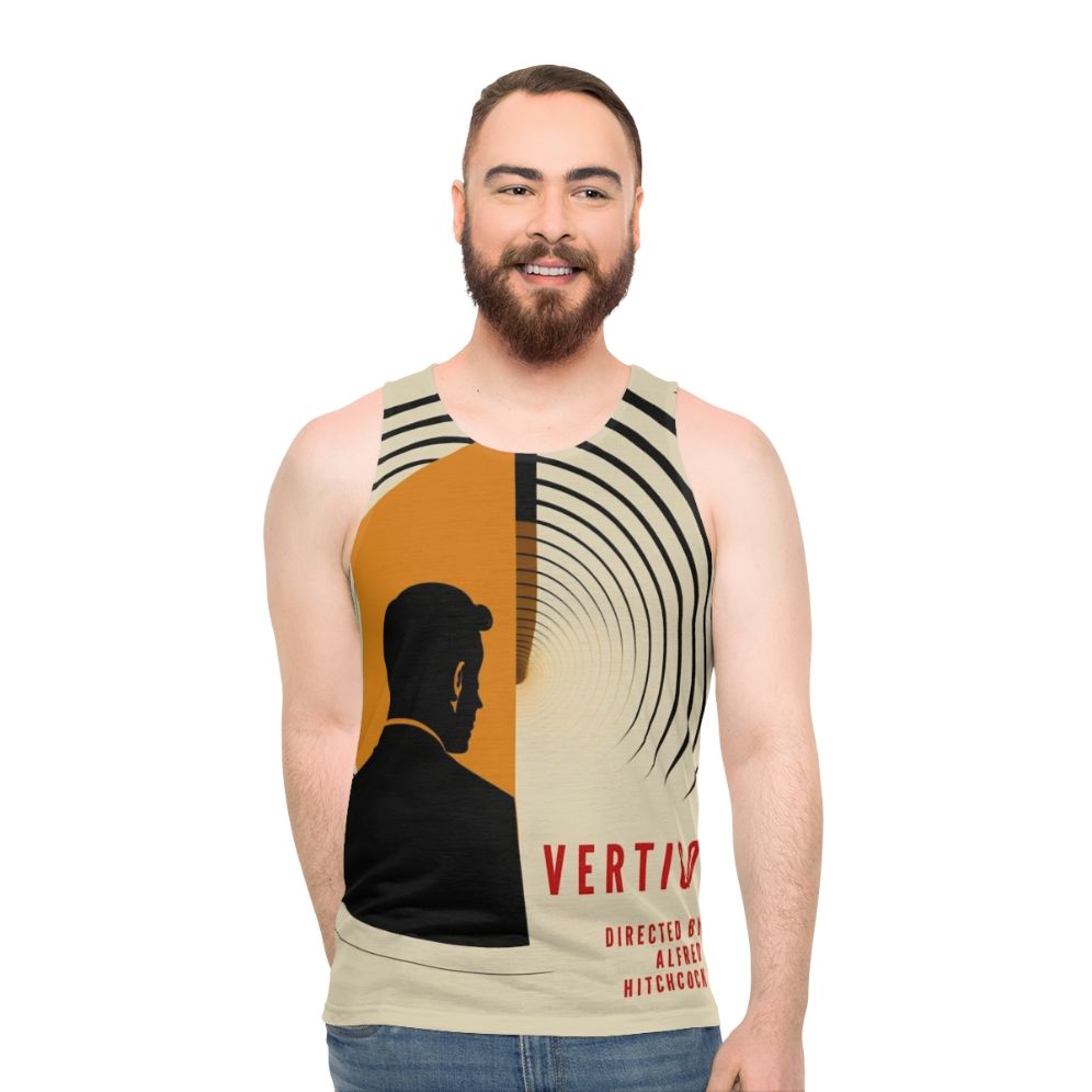 Vertigo movie poster alfred hitchcock unisex tank top