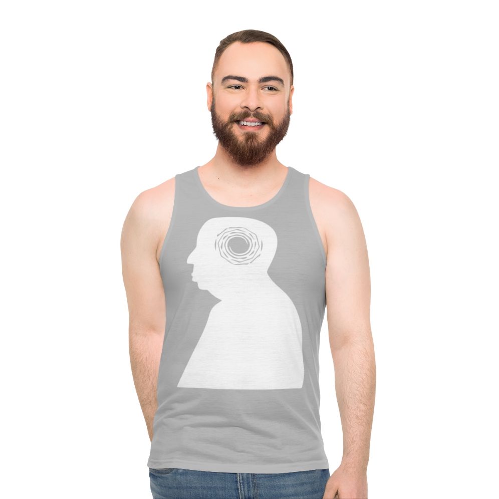 Vertigo Unisex Tank Top featuring Alfred Hitchcock's iconic film