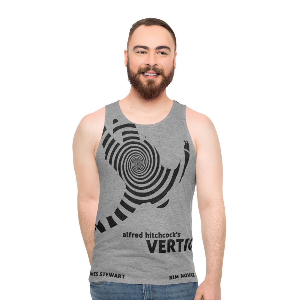 Vertigo Unisex Tank Top with Minimalist Movie Design