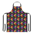 Colorful 1980s-inspired diamond pattern apron