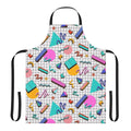 Colorful 80s retro style apron featuring a bold, funky pattern design