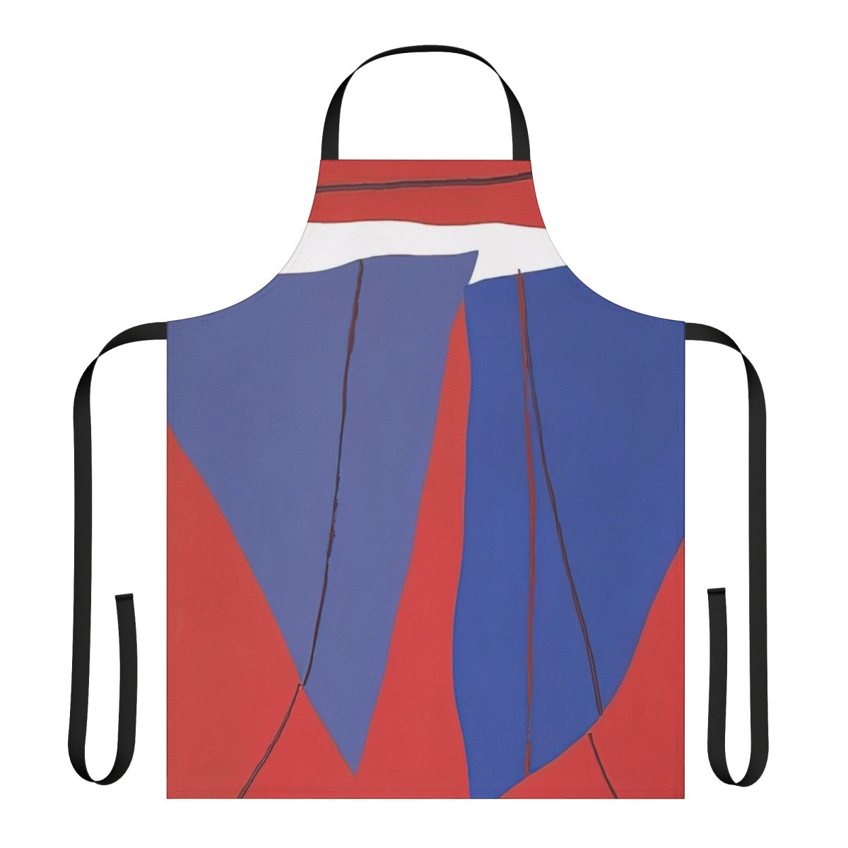 Stylish apron featuring vibrant abstract art design in the style of American artist Ray Parker