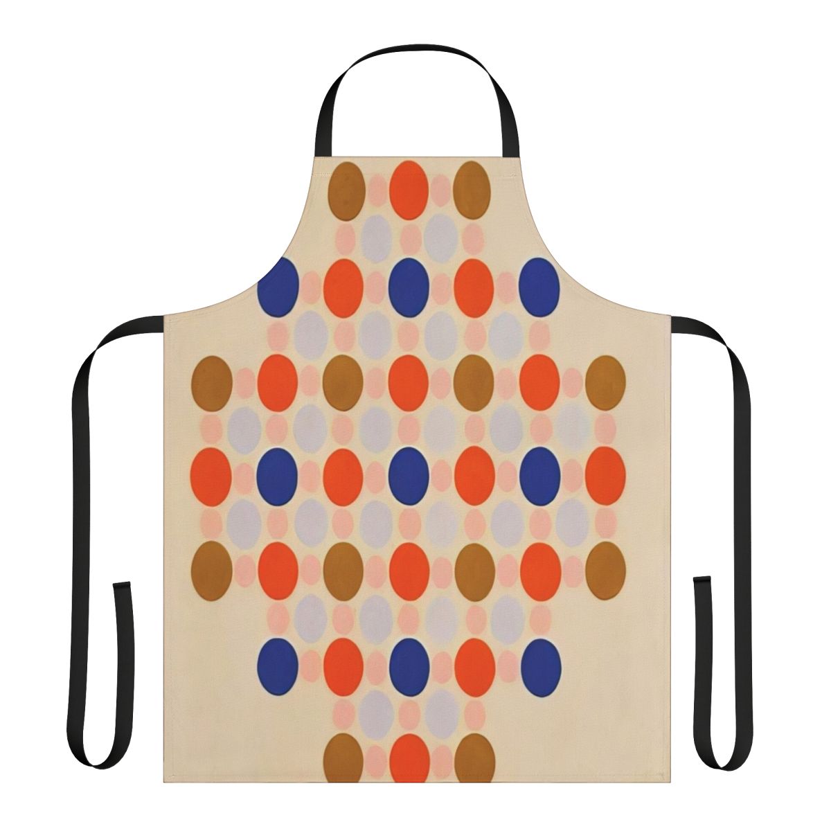 Apron featuring a vibrant abstract art design inspired by the paintings of American artist Thomas Downing
