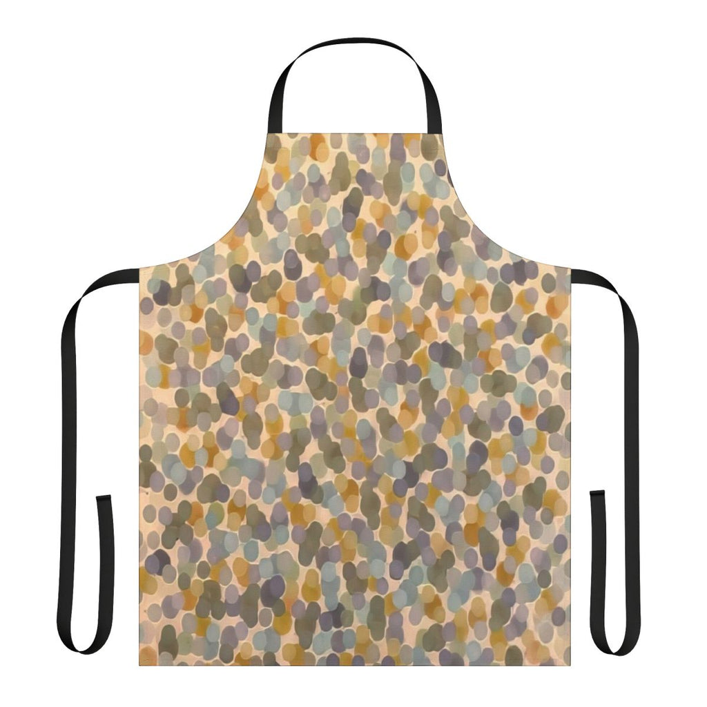 Colorful abstract art apron inspired by the work of American painter Thomas Downing and the Washington Color School movement.