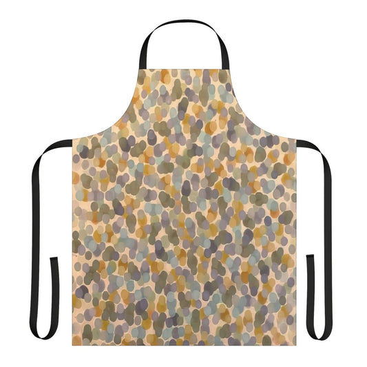 Colorful abstract art apron inspired by the work of American painter Thomas Downing and the Washington Color School movement.
