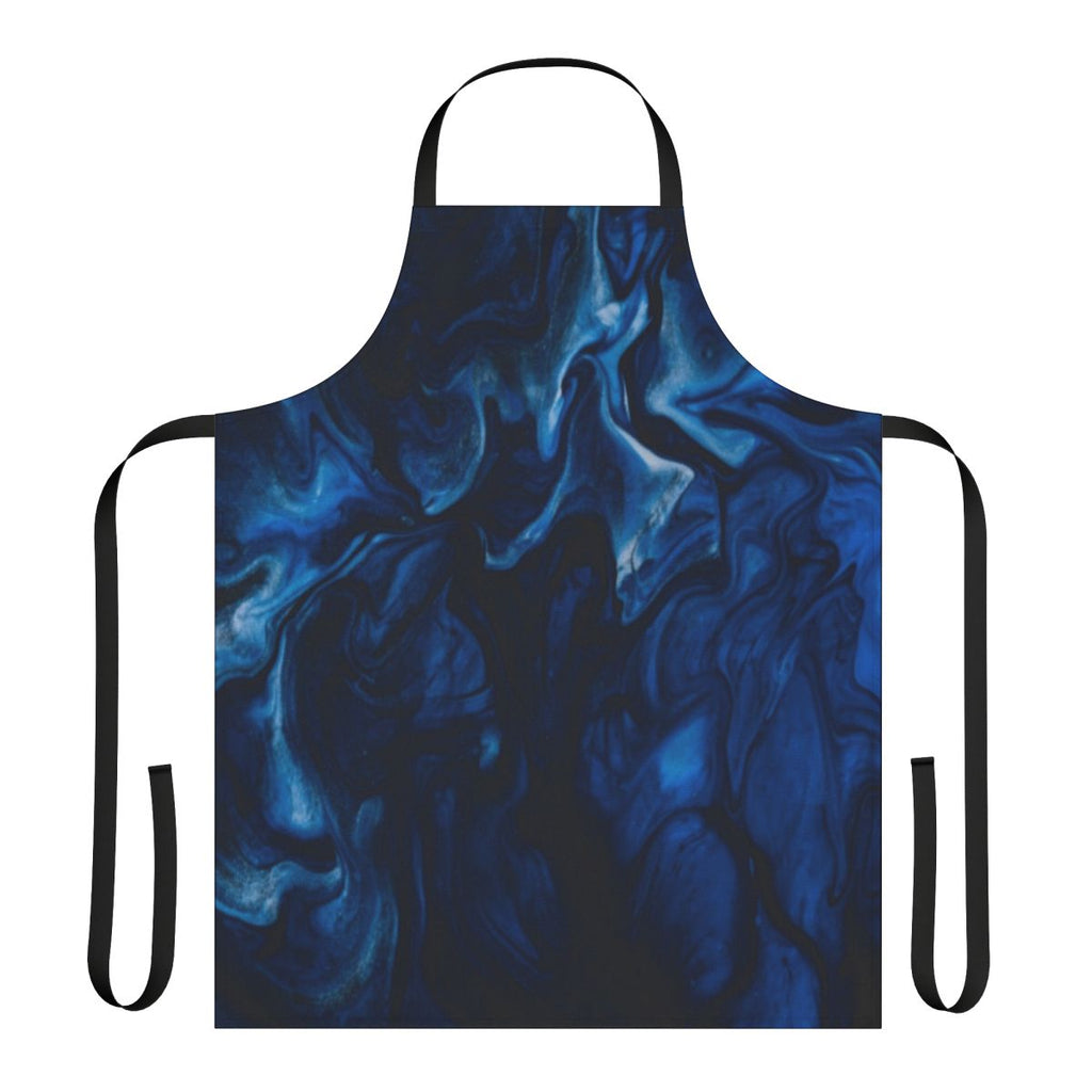 Colorful abstract art apron with natural elements and patterns