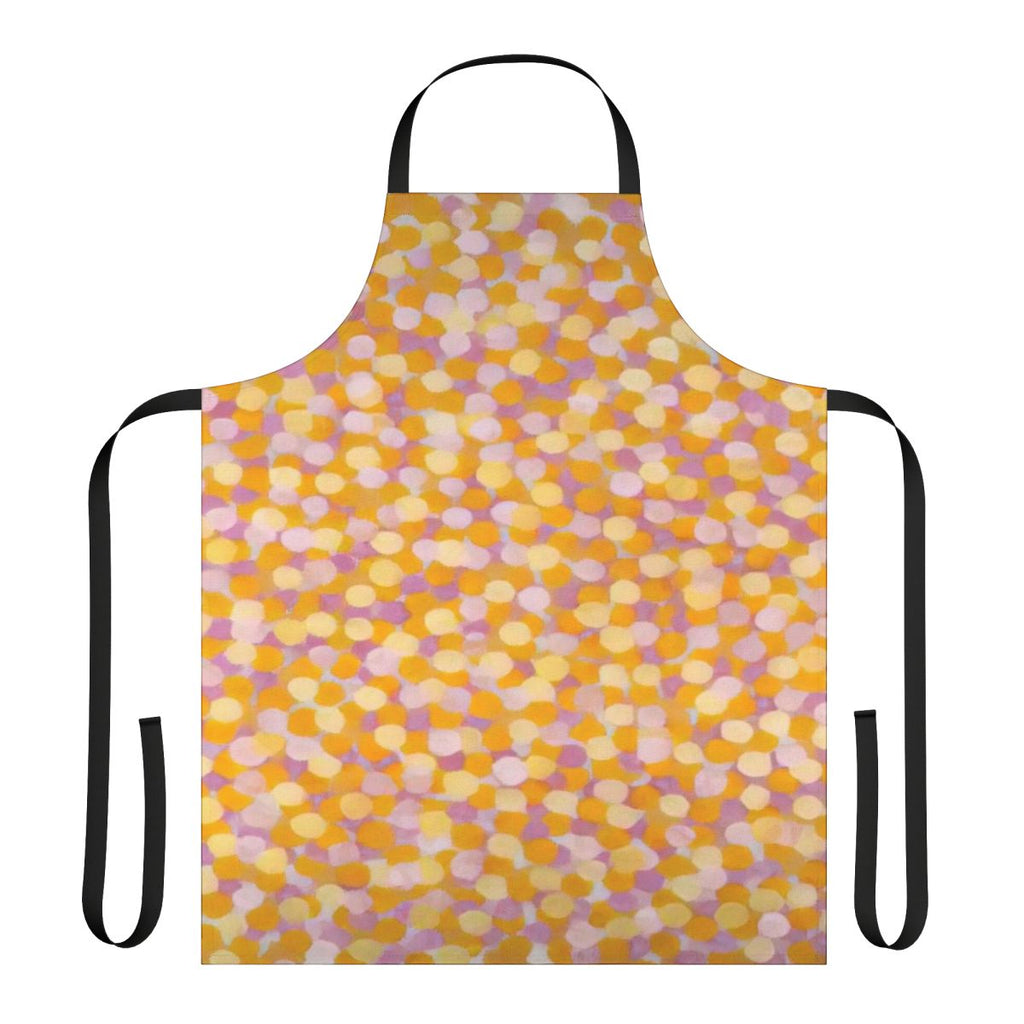Colorful abstract geometric design apron featuring the artwork of American painter Thomas Downing