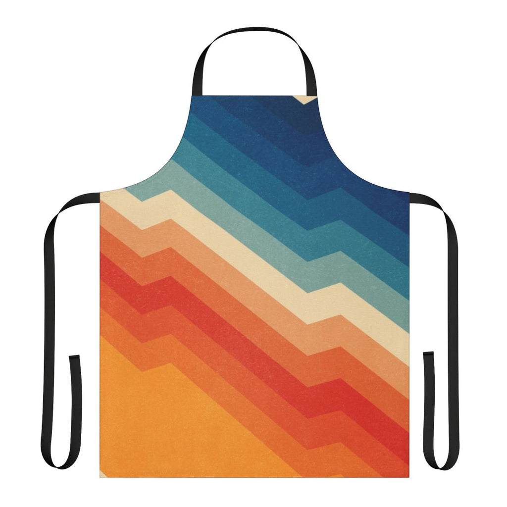 Multicolored abstract geometric patterned apron