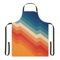 Multicolored abstract geometric patterned apron